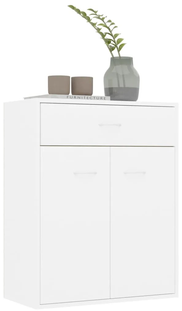 Credenza bianca 60x30x75 cm in truciolato