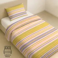 Copripiumino singolo righe verdi azzurre