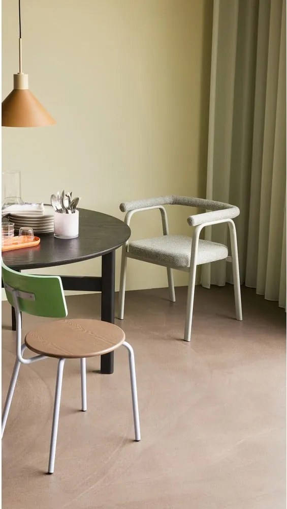 Set di sedie da pranzo beige in imbottito con braccioli 2 pz Ecto – Hübsch