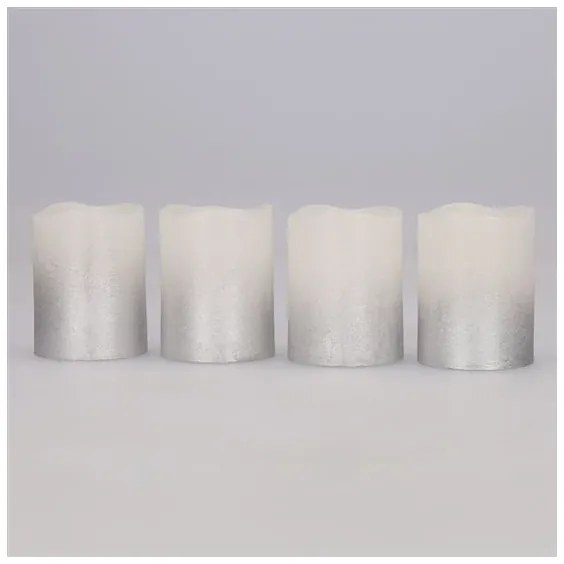 Solight 1V284 - Set da 4 candele LED in cera naturale, alimentazione 1x CR2032, luce bianco caldo