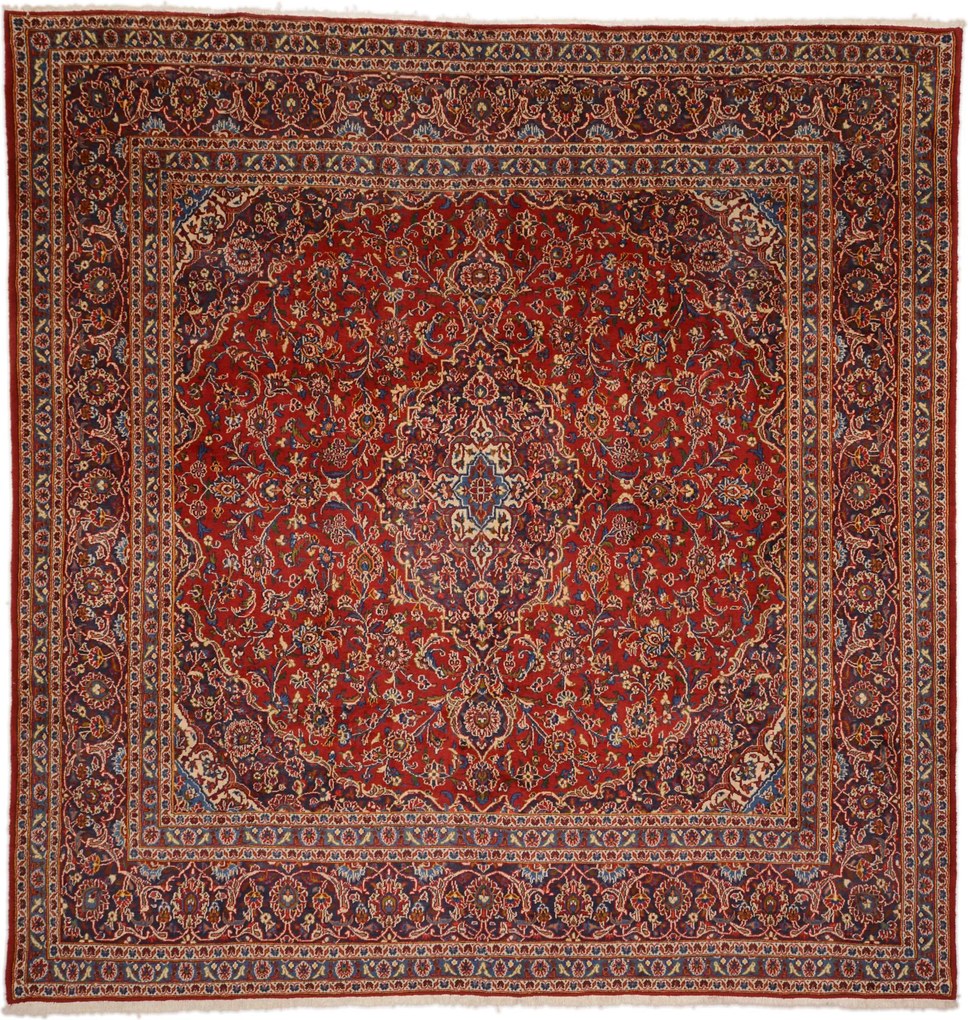 Kashan Tappeto persiano 290 x 300 Rosa (Iran) Annodato A Mano