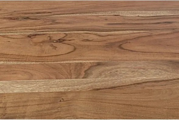 Tavolo In Legno Massello Rustico 100x200 Cm Gambe In Acciaio Egon Bizzotto