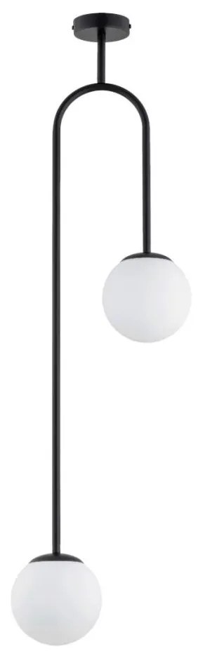 Lampadario a sospensione con supporto rigido VECTOR 2xE14/10W/230V nero