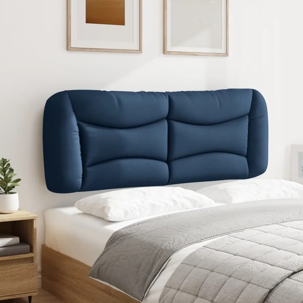 Cuscino testiera blu 120 cm in tessuto