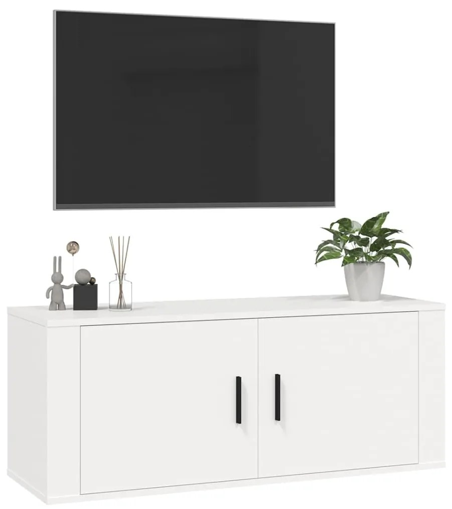 Mobile porta tv a parete bianco 100x34,5x40 cm