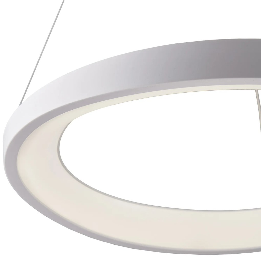 Sospensione Moderna Perth In Plastica Bianca Con Led Integrato 32W 4000K