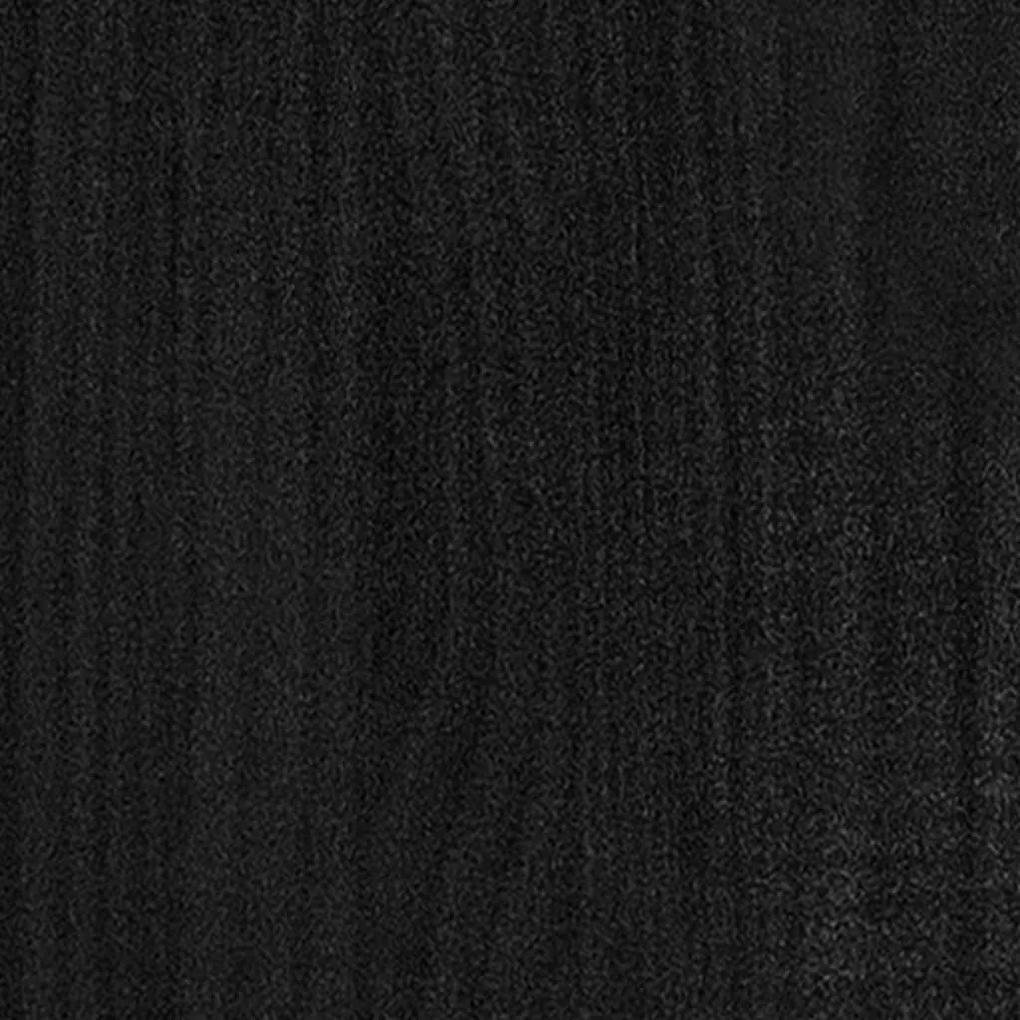 Giroletto Nero in Legno Massello 120x200 cm