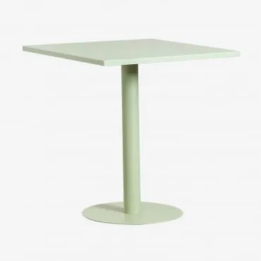 Tavolo da giardino quadrato in metallo (70x70 cm) Mizzi Celadon - Sklum
