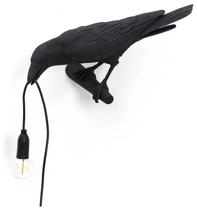 Seletti - Bird Lamp Looking Sinistra Applique da Parete Nero Seletti