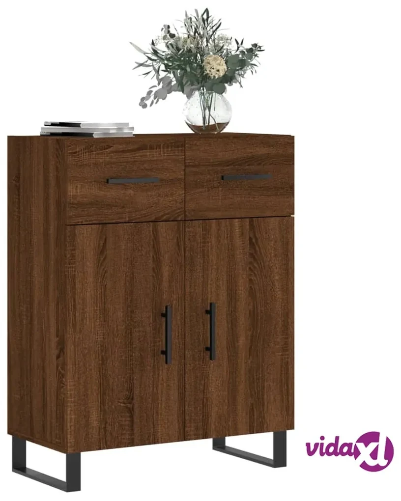 vidaXL Credenza Bianca 91x29,5x75 cm in Legno Multistrato