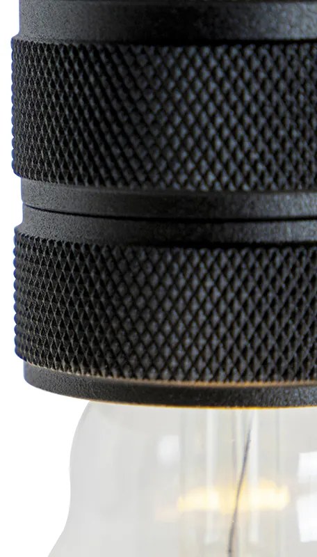 Lampada a sospensione di design nera 5 luci - Cavalux