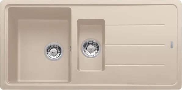 Lavello integrato 1.5 vasche in fragranite avena FRANKE Boston L 50 x L 97 cm, reversibile
