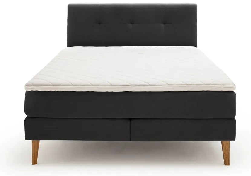 Letto boxspring antracite 180x200 cm Stockholm - Meise Möbel