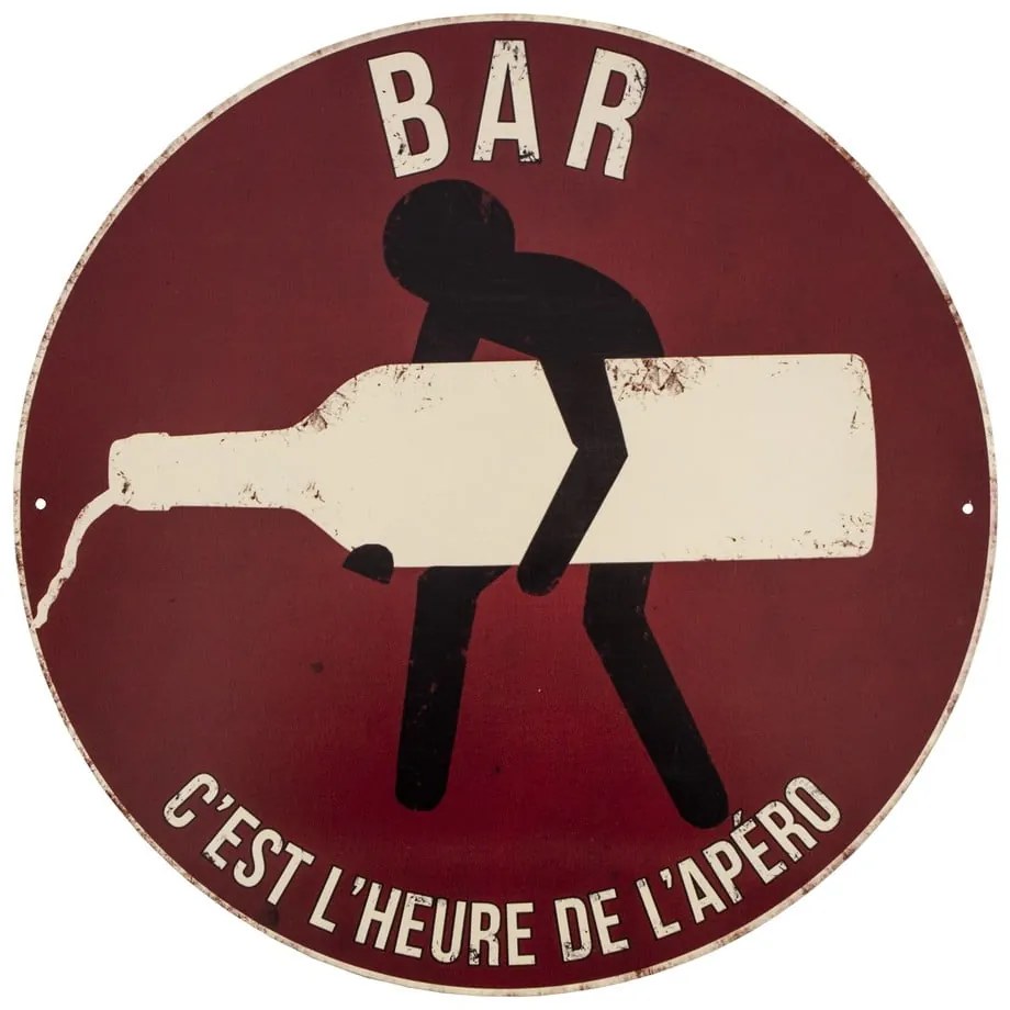 Insegna in metallo 40x40 cm C'est l'heure de l'apéro - Antic Line
