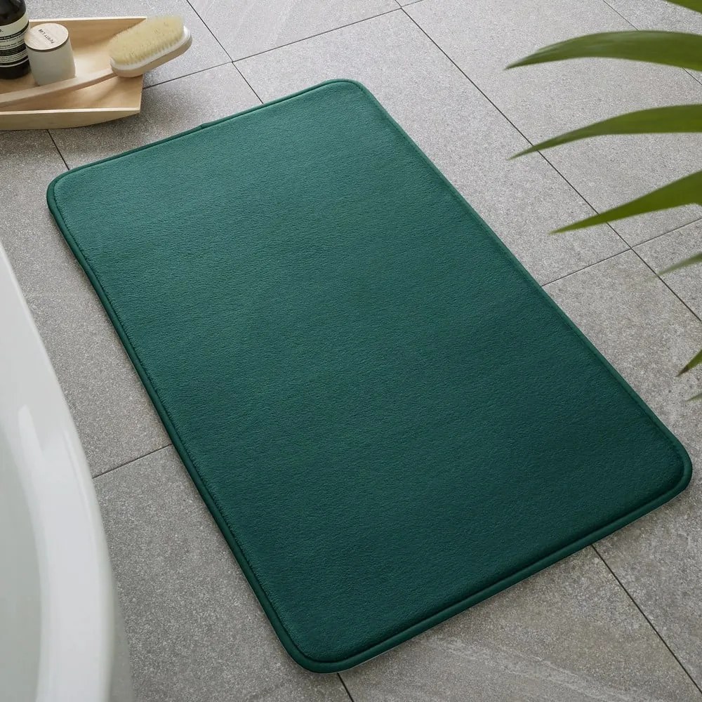 Set di tappetini per il bagno verdi in memory foam 2 pz per WC 50x80 cm Anti-Bacterial – Catherine Lansfield