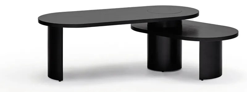 Tavolino nero in frassino 120x50 cm Nori - Teulat