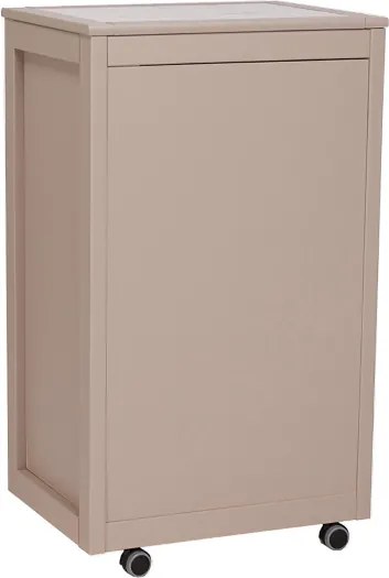 Carrello Mobiletto Tortora con ante a ribalta in vetro LANDHELL