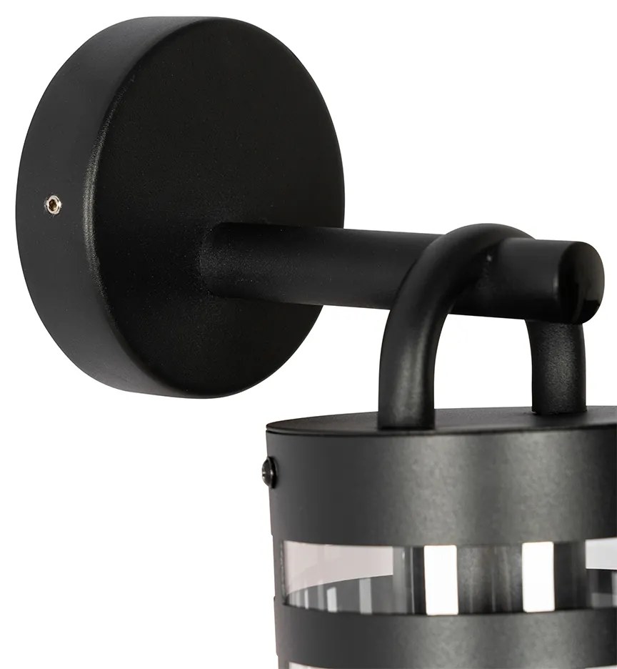 Lampada da parete per esterni industriale nera IP44 - Ruben
