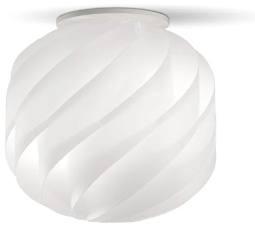 Plafoniera Moderna Globe 1 Luce In Polilux Bianco D25 Made In Italy