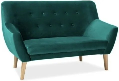 Divano Nordic 2 Velvet in velluto verde – 136x75x90 cm