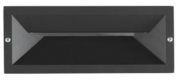 Lampada applique a incasso SHADE 25x9 cm per esterni in alluminio Nero