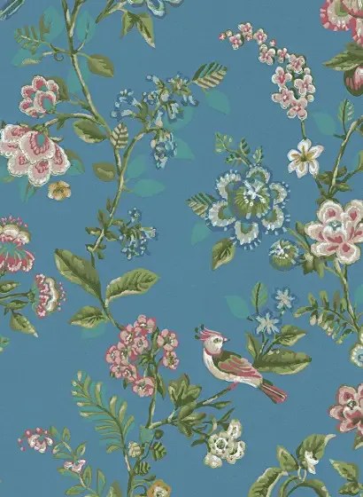 Eijffinger Carta da parati Botanical Print - Kristallblau
