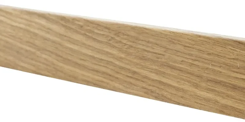 Battiscopa con passacavo Superior in legno rovere naturale Sp 12 mm x H 5 x L 240 cm, 10 pezzi / 24 m