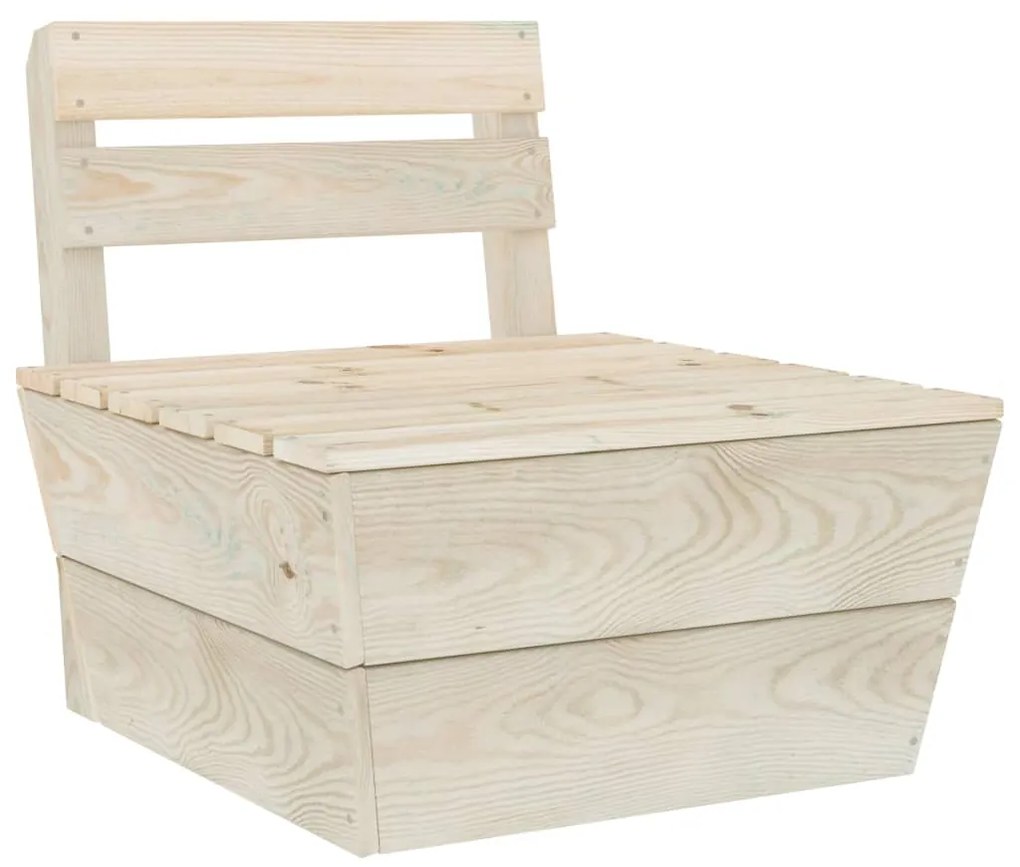 Set Divani da Giardino su Pallet 9 pz in Legno Abete Impregnato