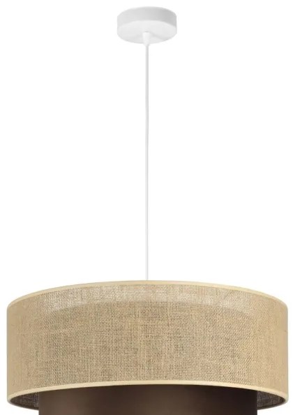 Lampadario sospeso su cavo SARTA 1xE27/60W/230V marrone/iuta