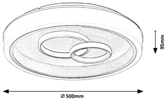 Rabalux - Plafoniera LED 40W/230V rotonda