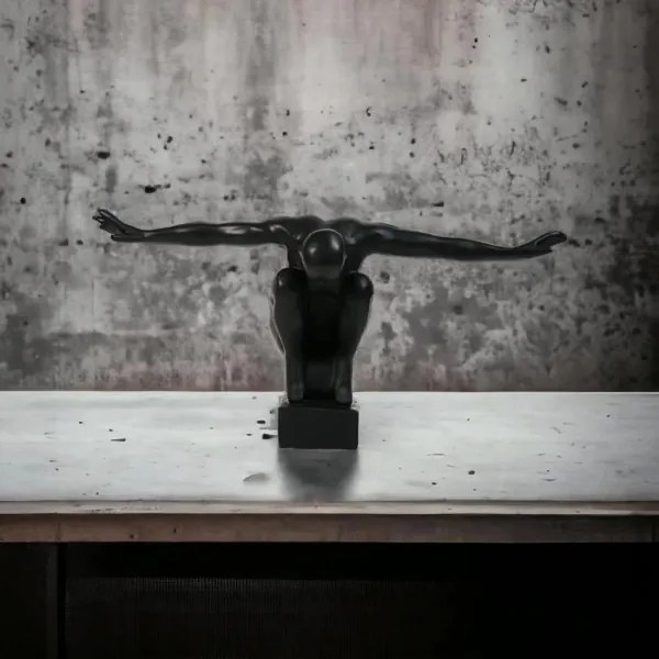 Decorazione da tavolo 25x41x20 cm resina/nero