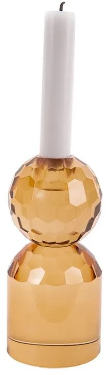 Candeliere in vetro beige e giallo Crystal Art - PT LIVING