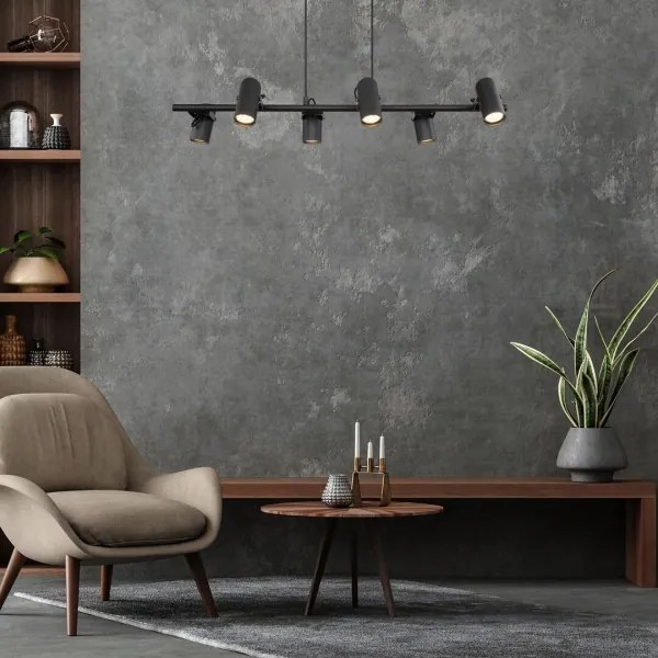 Rabalux 73045 - Lampadario a sospensione con filo MAXIMILIAN 6xGU10/25W/230V