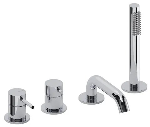 Rubinetto per vasca getto laminare cristallino Loop cromo spazzolato SANYCCES
