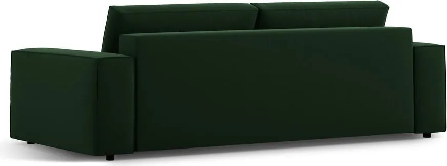 Divano verde scuro allungabile e con contenitore rivestito in velluto 247 cm Jodie – Micadoni