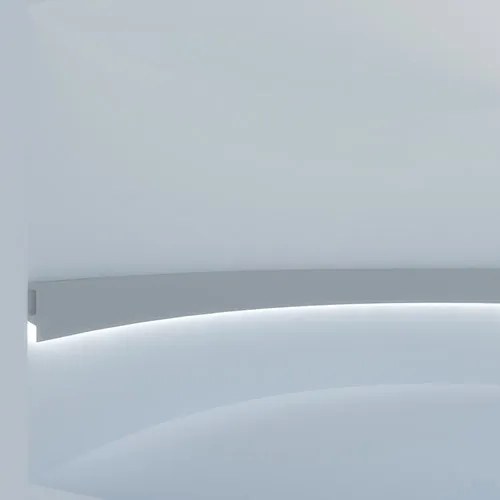 Cornice Pitturabile Squadrata Flessibile XL da Parete per Strisce LED - 2m Variante Lunghezza 2 Metri