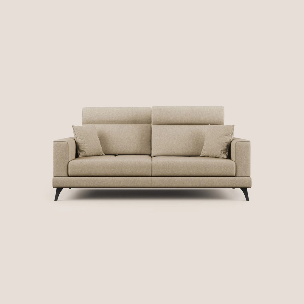 Slide Divano con schienali traslanti e poggiatesta in tessuto smacchiabile T05 beige