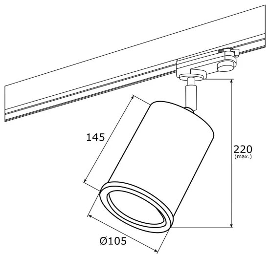 Argon 4303 - Faretto per sistema a binario DELF 1xE27/15W/230V oro