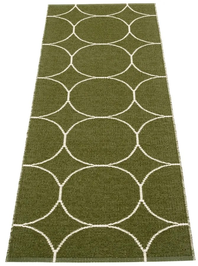 Passatoia da interno/esterno verde scuro 70x200 cm Boo Dark Olive – Pappelina