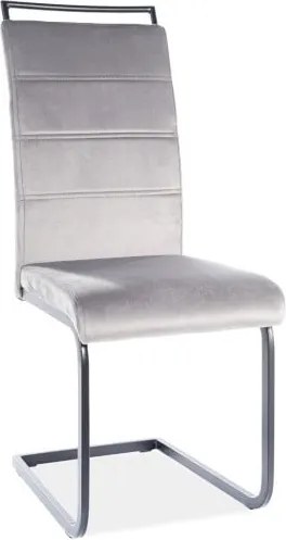 Sedia H441 grigio velluto Tap.93