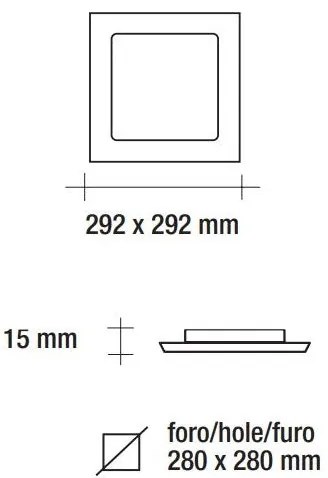 Vivida pannello led quadro bianco 24w 2105lm 4000k (ULTIMI DISPONIBILI - N°1)