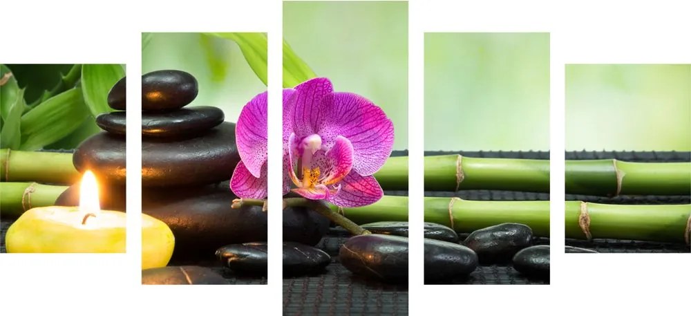 Quadri 5 pezzi – Natura morta Feng Shui