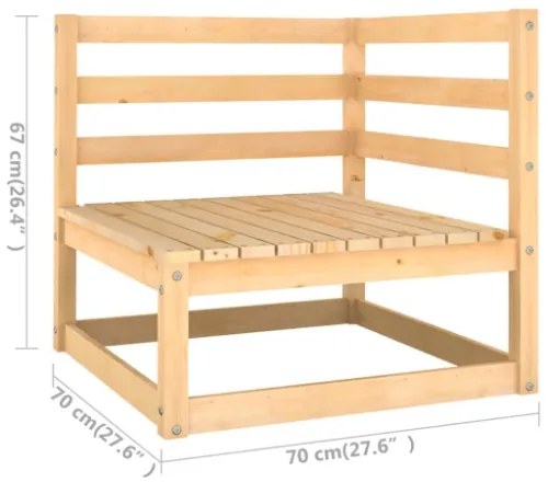 Set Divani da Giardino 11 pz con Cuscini Legno Massello di Pino