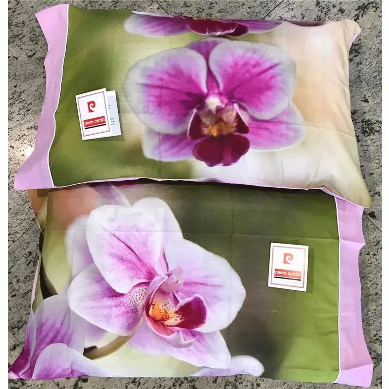 Coppia Federe Cuscino Pierre Cardin in Stampa Digitale Orchidea