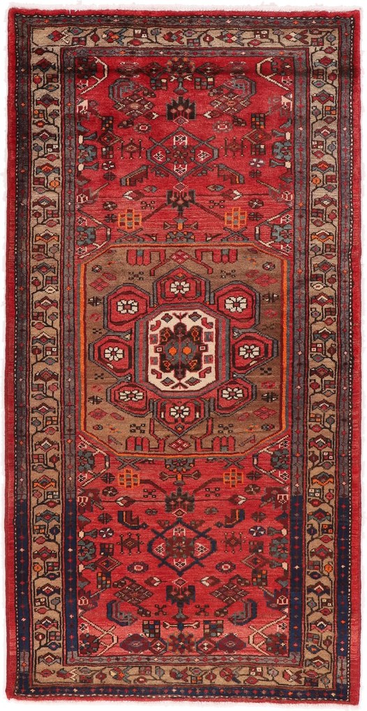 Hamedan Tappeto 110 x 220 (Iran) Annodato A Mano