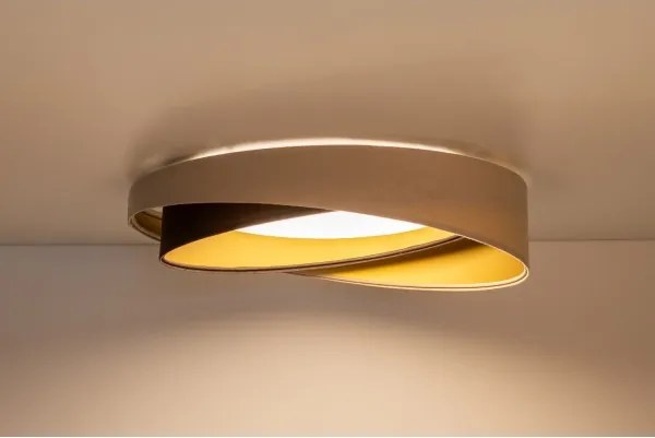 Plafoniera LED dimmerabile SM. GALAXY M. 24W/230V Ø55 cm beige/marrone/oro + telecomando