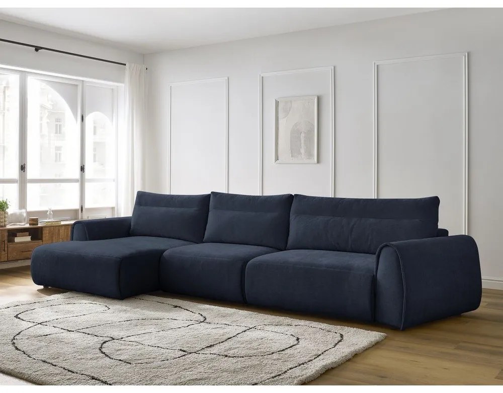 Divano angolare in blu scuro Aden – Bobochic Paris