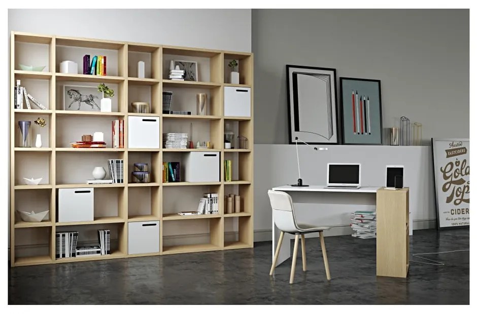 Libreria in rovere 255x224 cm Pombal - TemaHome