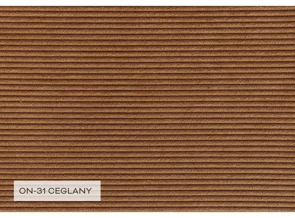 Divano letto angolare in velluto a coste arancione (angolo sinistro) Lofty Lilly - Miuform