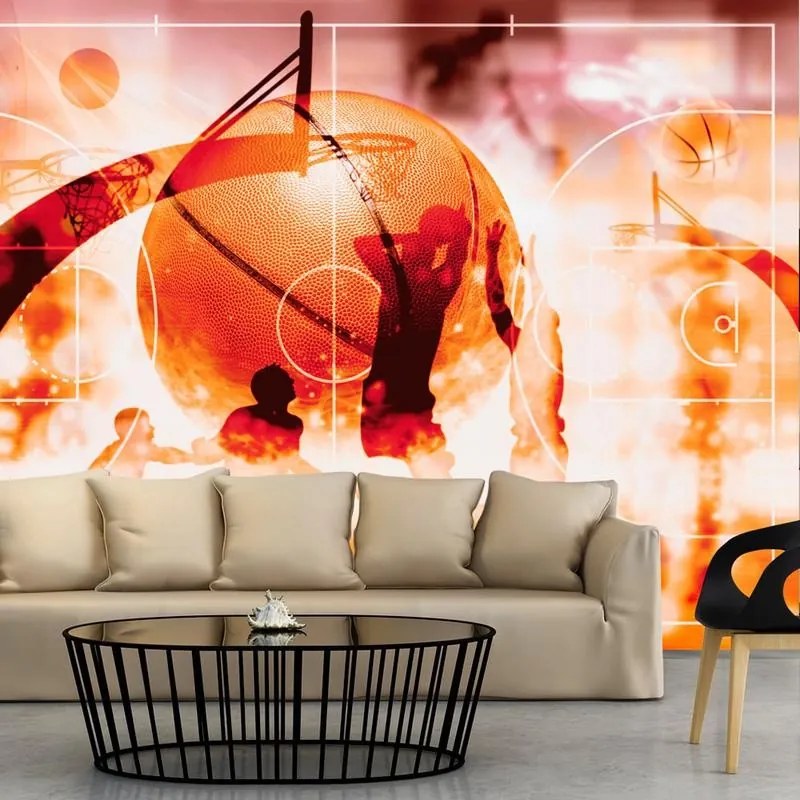 Fotomurale adesivo  Il mio sport: pallacanestro  Larghezza x Altezza Home decor 147x105